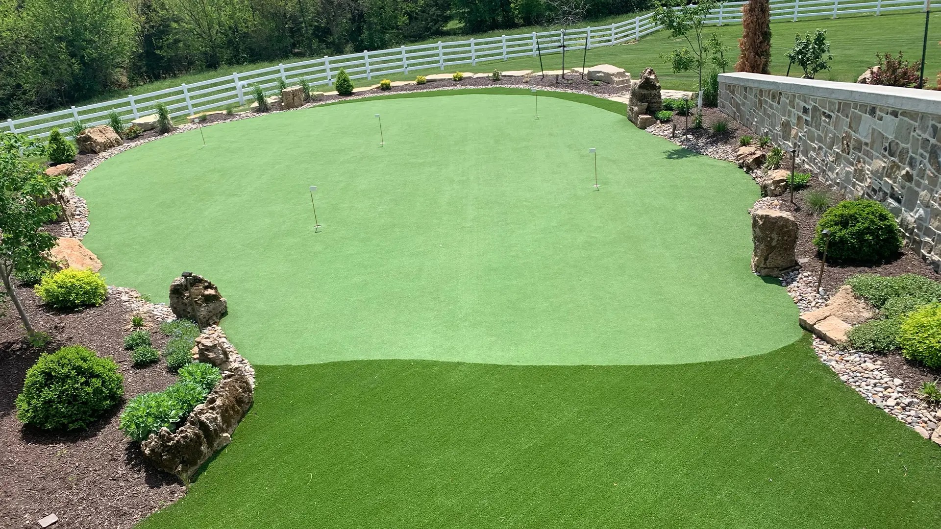 Professional putting green installation